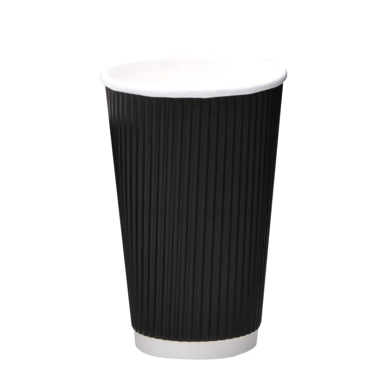 hot coffee cup insulated vertical ripple paper cups, coffee box, disposable glass espresso container