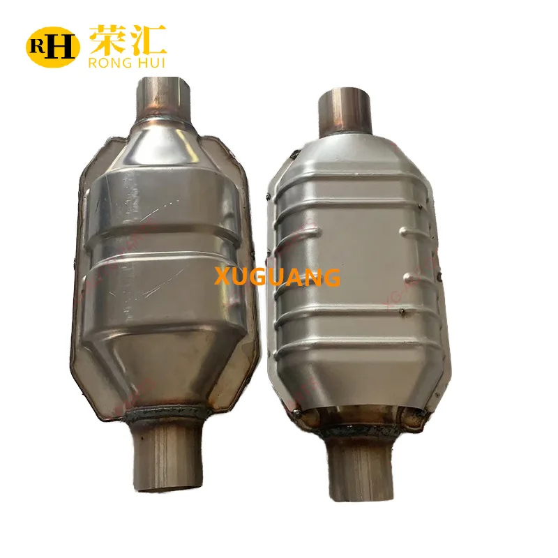 2 упаковки, универсальный Овальный каталитический нейтрализатор с 1 теплозащитным 400cpsi 600 ячеек, сотовый субстрат