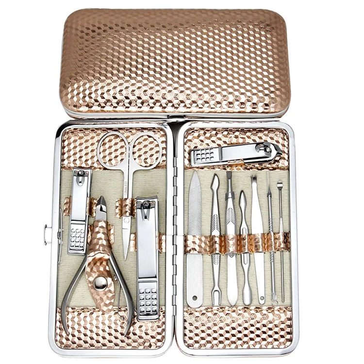 
2020 New Arrivals Nails Factory Professional Manicure Pedicure Kit 12pcs Set Manicure Set and Kit Pedicure 