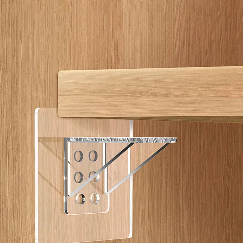 DS3817 Closet Shelf Bracket Cabinet Adhesive Shelf Support Peg Punch Free Adhesive Plastic Pegs Hanger Holder for Partition