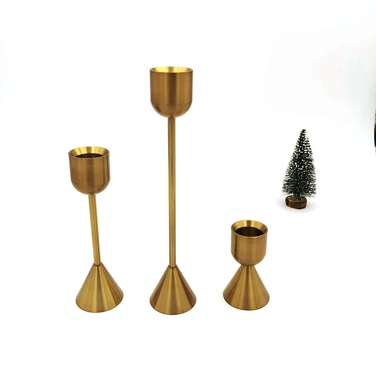 Luxury Unique Candlesticks Stand Antique Silver Metal Cast Iron Gold Candle Holder Modern Nordic