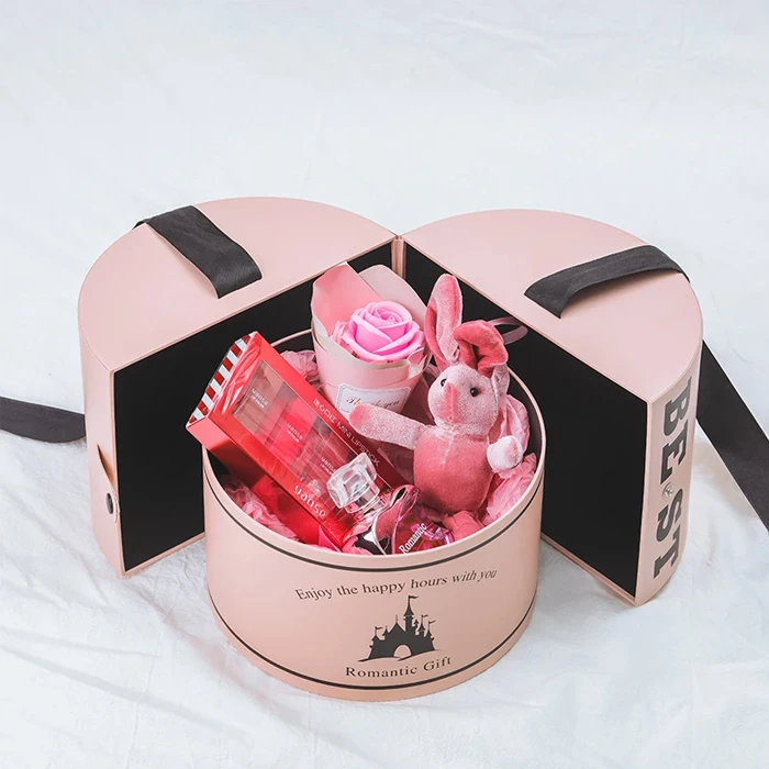 High Quality Custom Cylinder Box Elegant Rose Flower Fathers Day Gift Packaging Round Flower Box