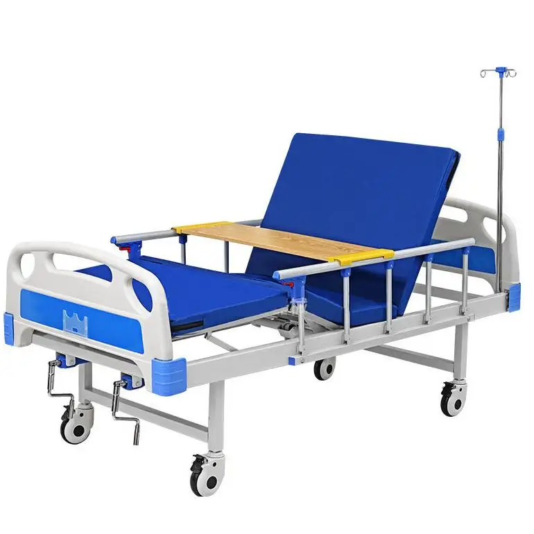 3 Function Medical Surgical Beds Ward Furniture Manual Hospital Bed for Sale