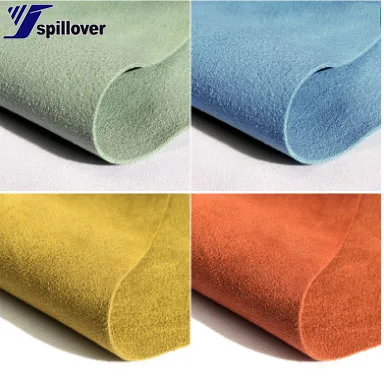 Luxury eco-friendly polyurethane faux leather microfiber suede leather leather roll for decorative box and bag fabric