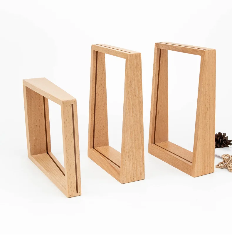 Customized High Quality  standing Wooden Picture Frames Photo Frame Wall-mounted A4 Solid Wood Frames Photo Albums