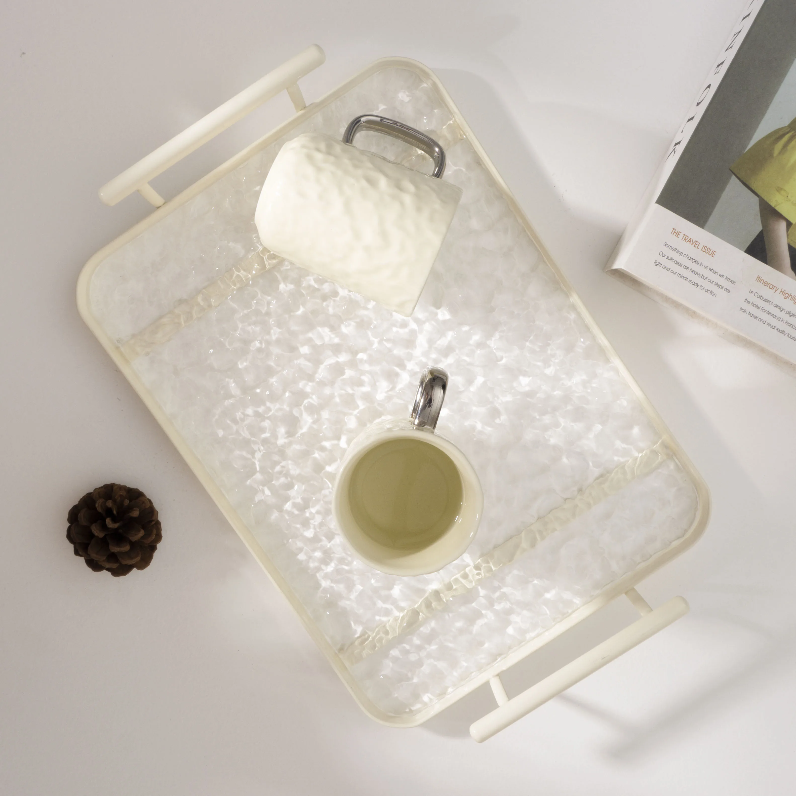 Nordic home living room corrugated ceramic tea set water set light luxury simple creative cold kettle water cup teapot tea cup