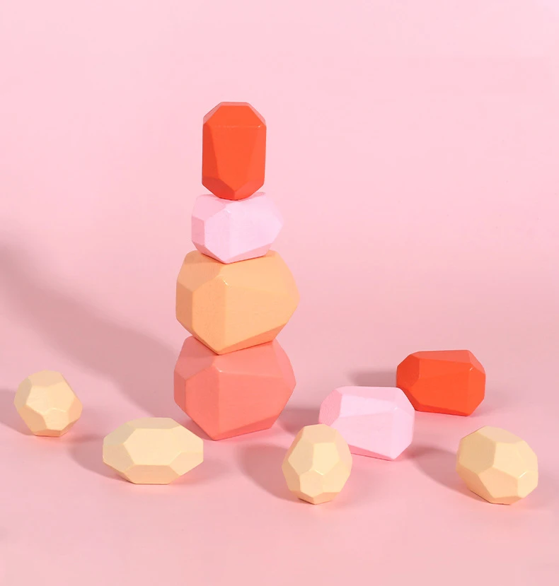 2021 new toys building blocks true bala wooden balance stepping stone for kids