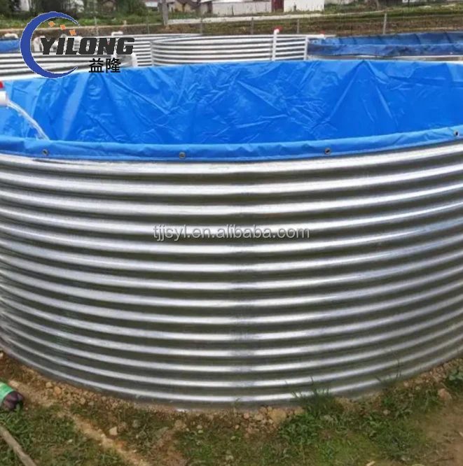 full system roots blower galvanized tank with tarp liner tilapia fish tanks