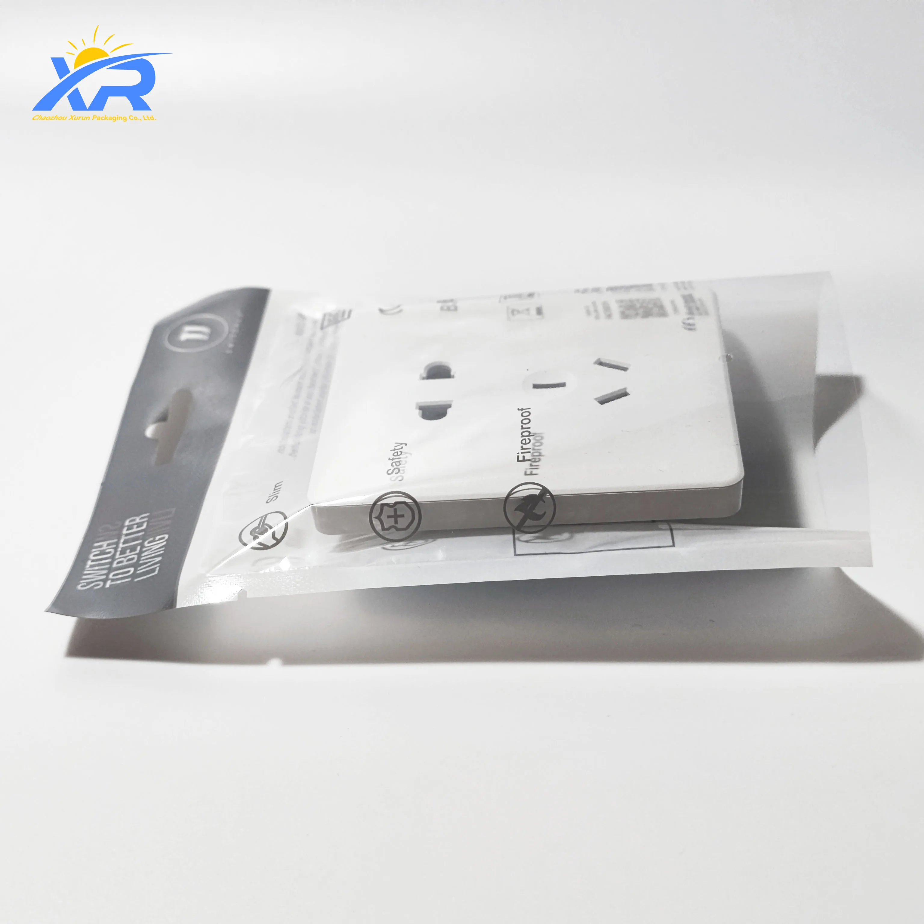 Customized 3 Side Seal Bag Plastic Package Bag for Socks Packaging USB Charging Cable Packaging Bags