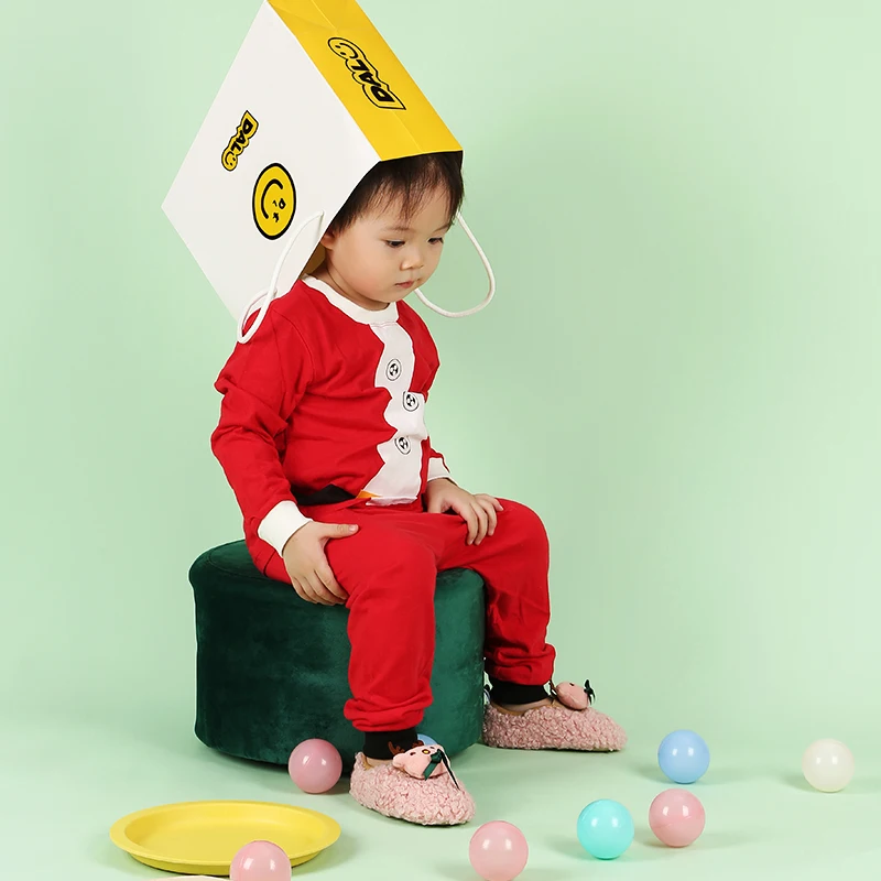 Дизайнерские повседневные ботинки без шнуровки для новорожденных мальчиков и девочек, повседневные рождественские домашние меховые ботинки, детская зимняя обувь