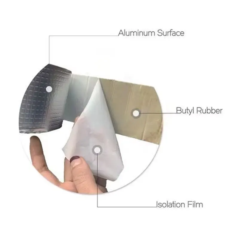Durable Sealant Coating Kit for Window Rv Boat Tent With Flexible Membranes Aluminium Foil Material Butyl Tape