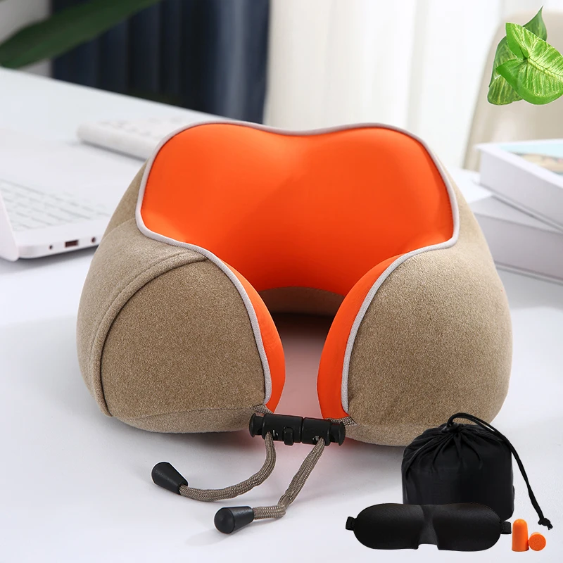 Wholesale Memory Foam Neck Pillow Head Chin Support Soft Pillow Sleeping Rest Airplane Car Travel Neck Pillow