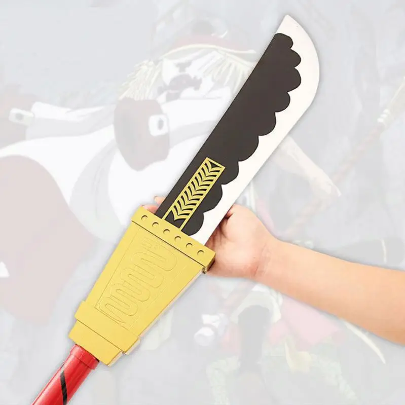 Pirate King COS White Beard with No Top Block to Cloud Cut Cosplay Anime Wooden Knife Prop
