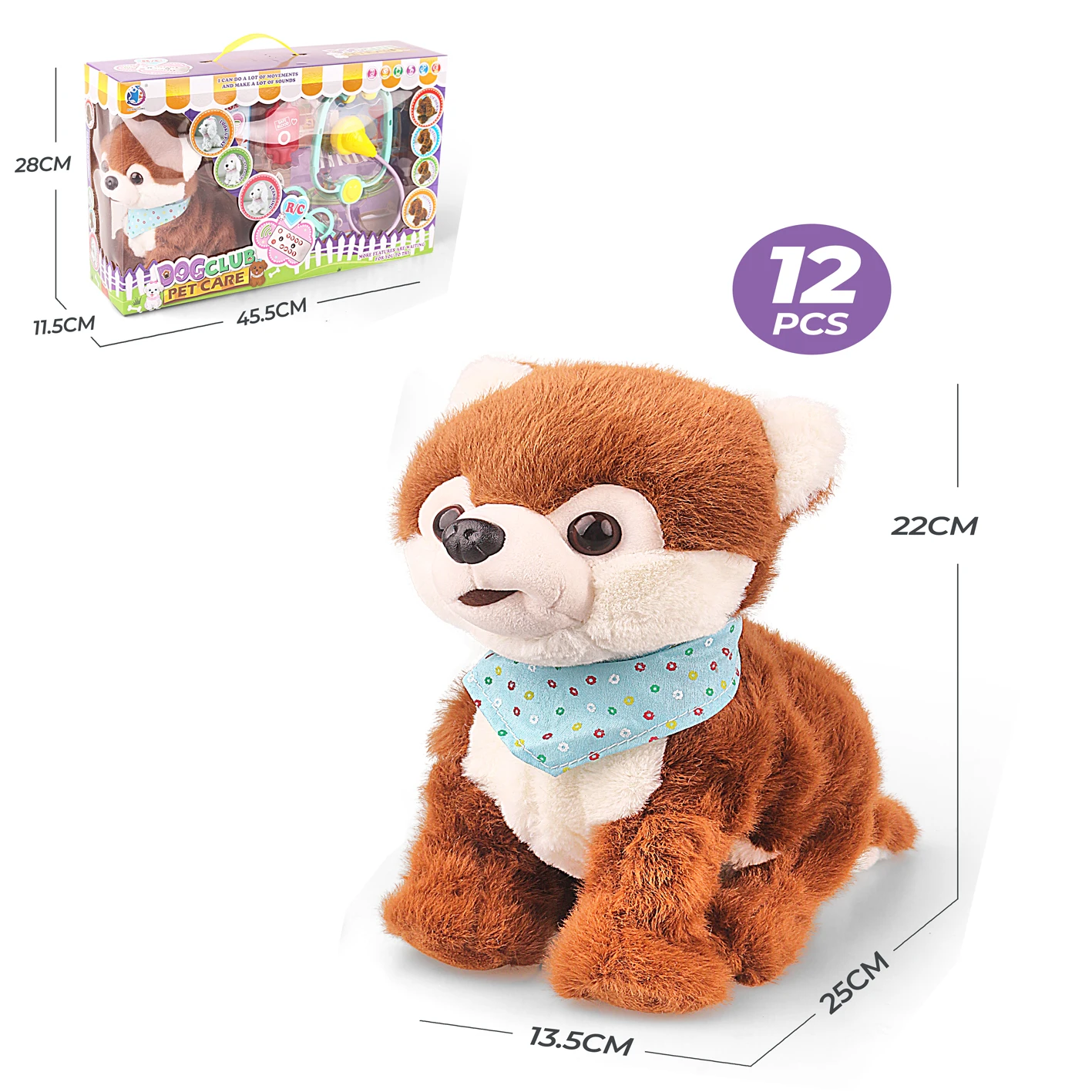 Лидер продаж, детская медицинская игрушка, активируемая йойсом собака с голосовой активацией, медицинский комплект для собак