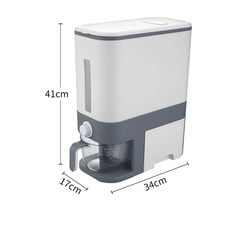 Moisture Proof Household Cereal Dispenser Bucket Rice Dispenser Large Grain Container Storage with Lid