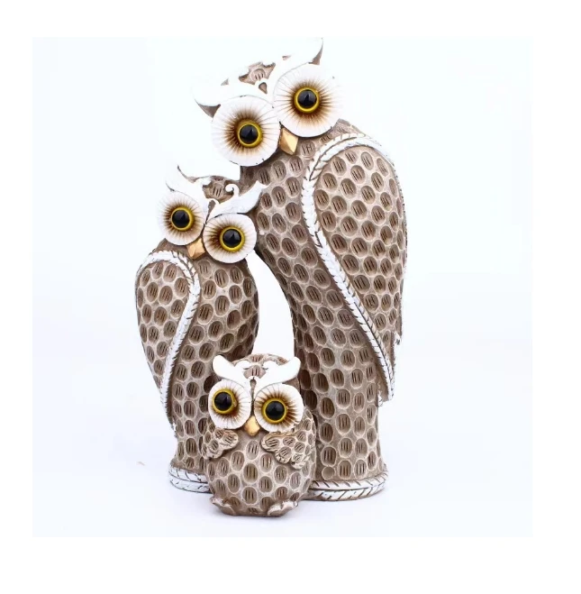 Cute Family of Three owl Figure Owl Statues Home Decor for Shelf Owl Gifts Decoration for Home,Office
