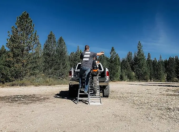 Awnlux Motorcycle Aluminum Folding Ramp for Truck Trailer Loading