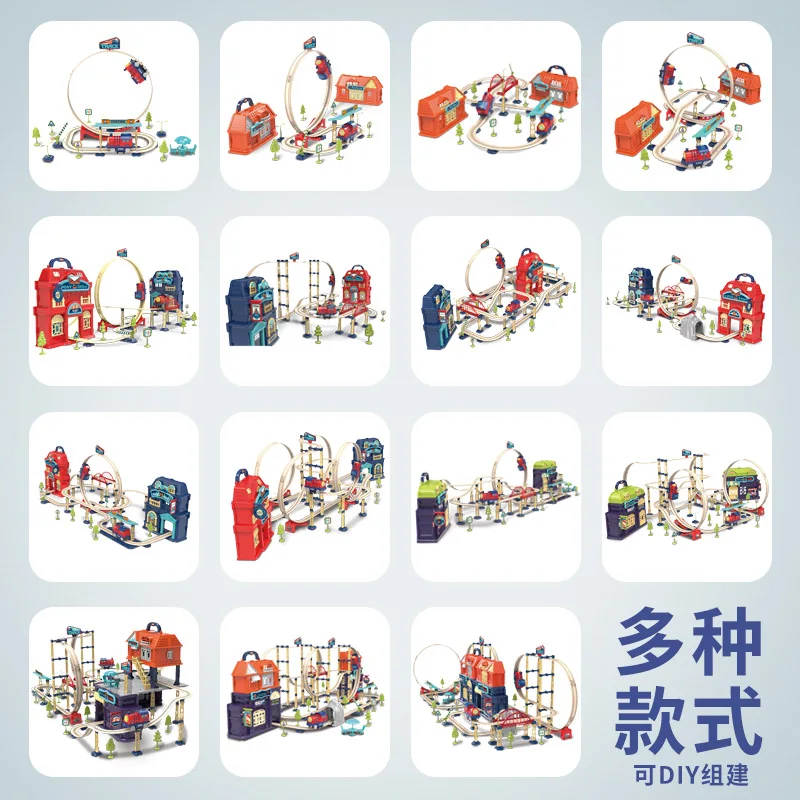 Hot sale Children Educational Play DIY Train Railway Track City Rail Set Plastic Train Track Toys