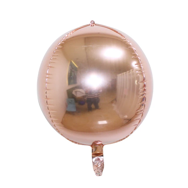 Cheap Price Chrome Metal Aluminum Foil Balloons Colorful 4D Round Shape Wedding Birthday Halloween Party Decorations Balloon