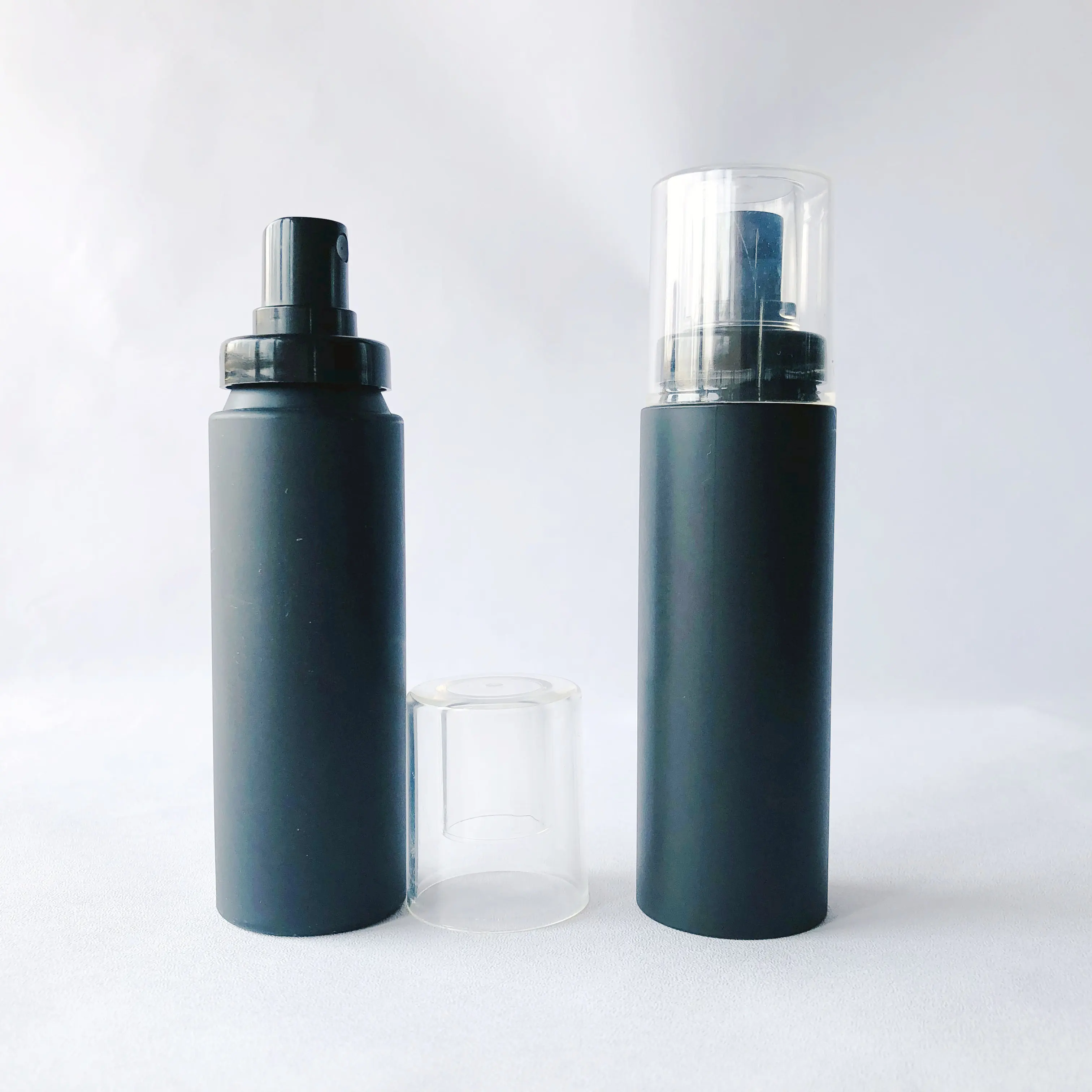 Luxury SkinCare Cosmetic Setting Spray Make-Up Fixer Bottle 60ml Black Perfume Empty Plastic Fine Mist