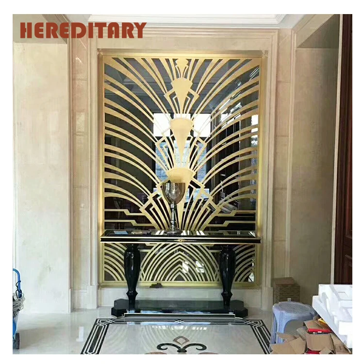 Laser cut room divider panel metal decorative room screen partition design
