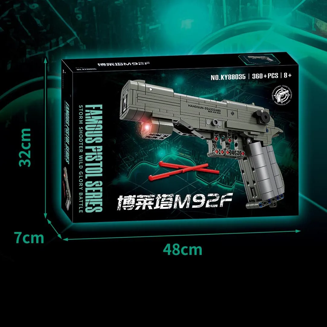 Assemble 360+pcs Pistol Rifle Shootable Sniper Toy Kids Boys Technic Simulation Blaster Bullet Model Gun Building Blocks Sets