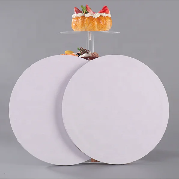 XJH Hot Selling White Cake Board Round Slice 12 inch Korean White Cake Drum Cake Boards 30cm Round Bakery Supplies
