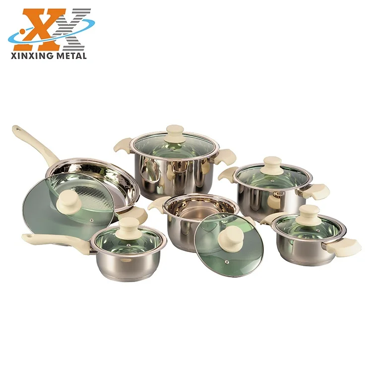 Multi Specification Household Kitchenware Stainless Steel Cooking Cookware Set