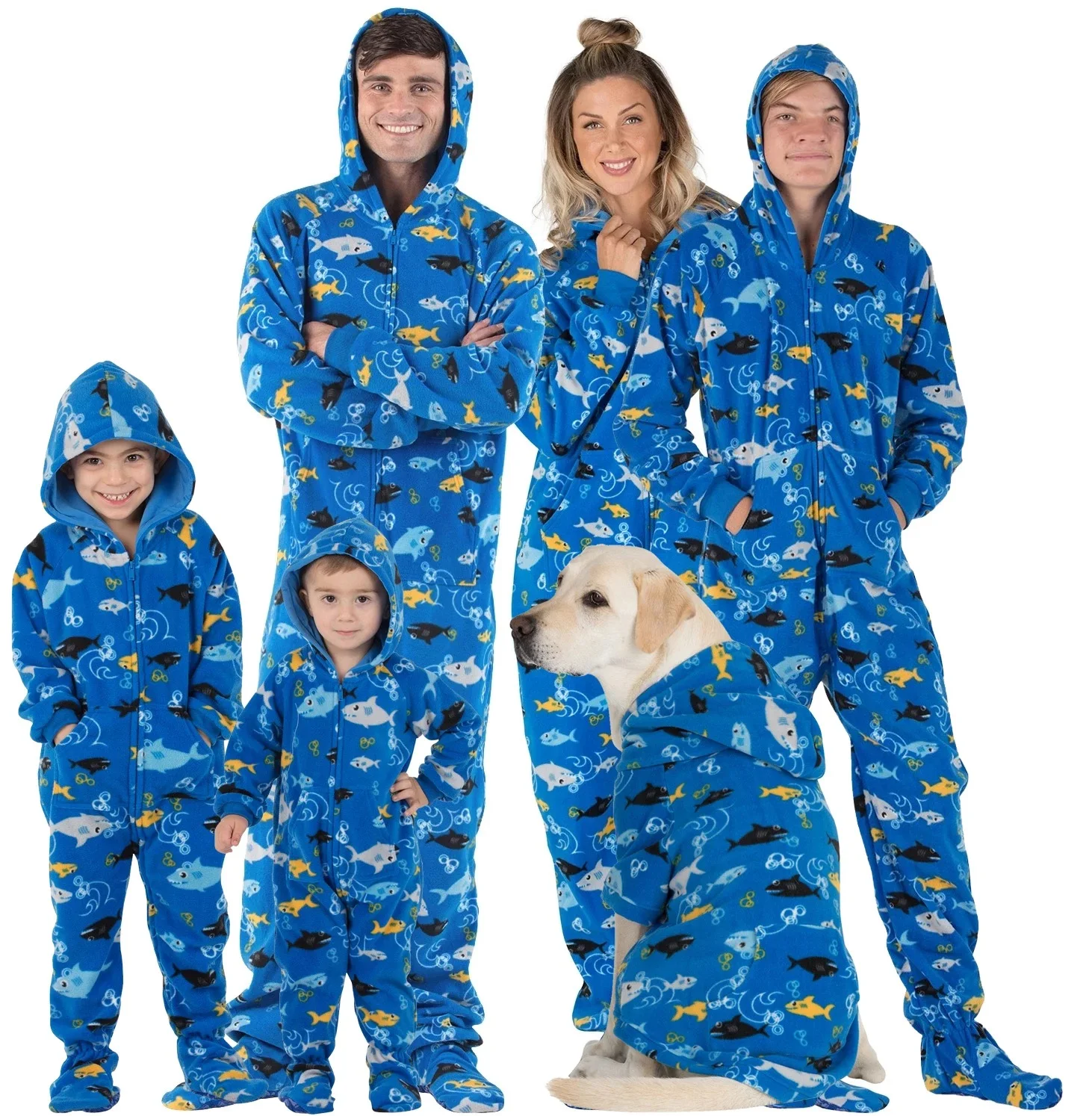 
Customized Personal Logo Digital Printed Flannel Fleece Family Onesie Jumpsuit 