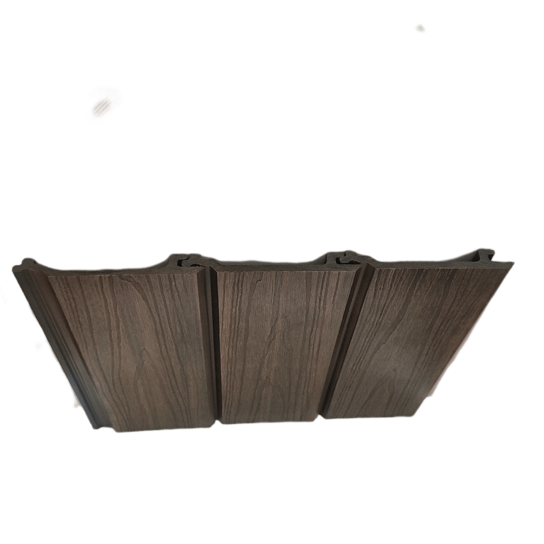 Co-extrusion 148*21mm grainy capped wall panel outdoor WPC coating Artificial wood plastic composite Exterior