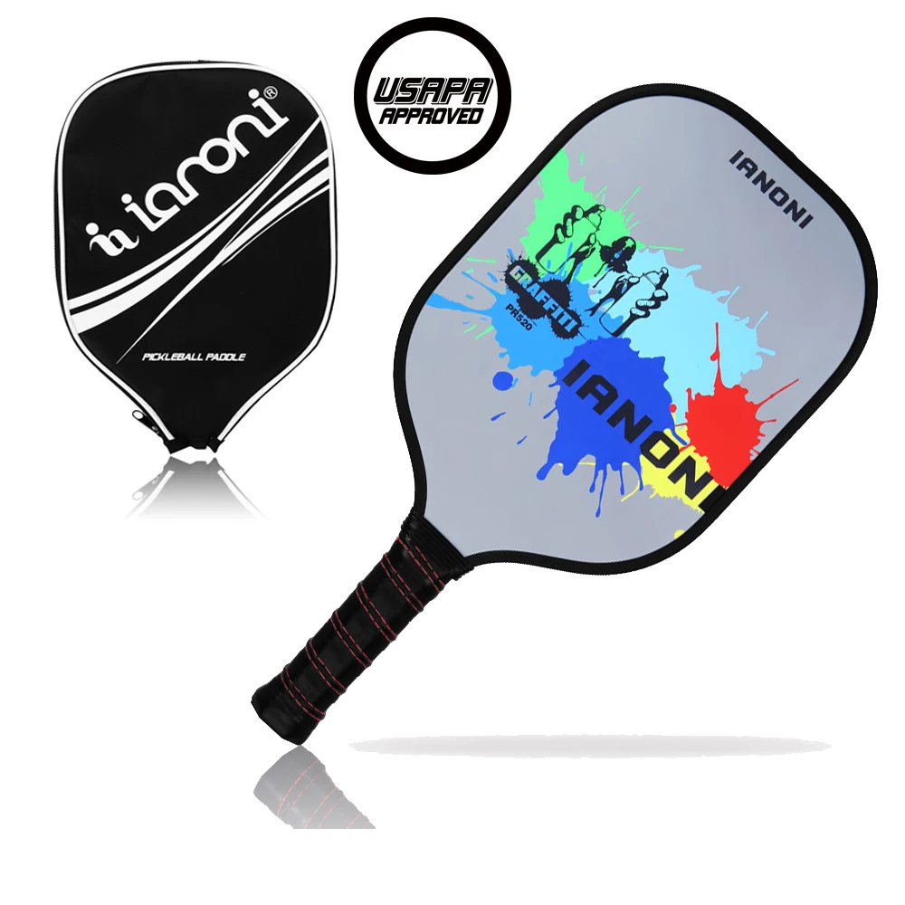 IANONI All-black And All-white Custom Pickle Ball Set Graphite Usapa Pickleball Paddle
