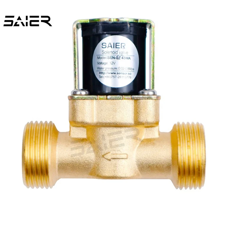 0.02-0.8Mpa Working Pressure Solenoid Water Control Valves Solenoid Valve 220v AC Water Brass Water Solenoid Valves