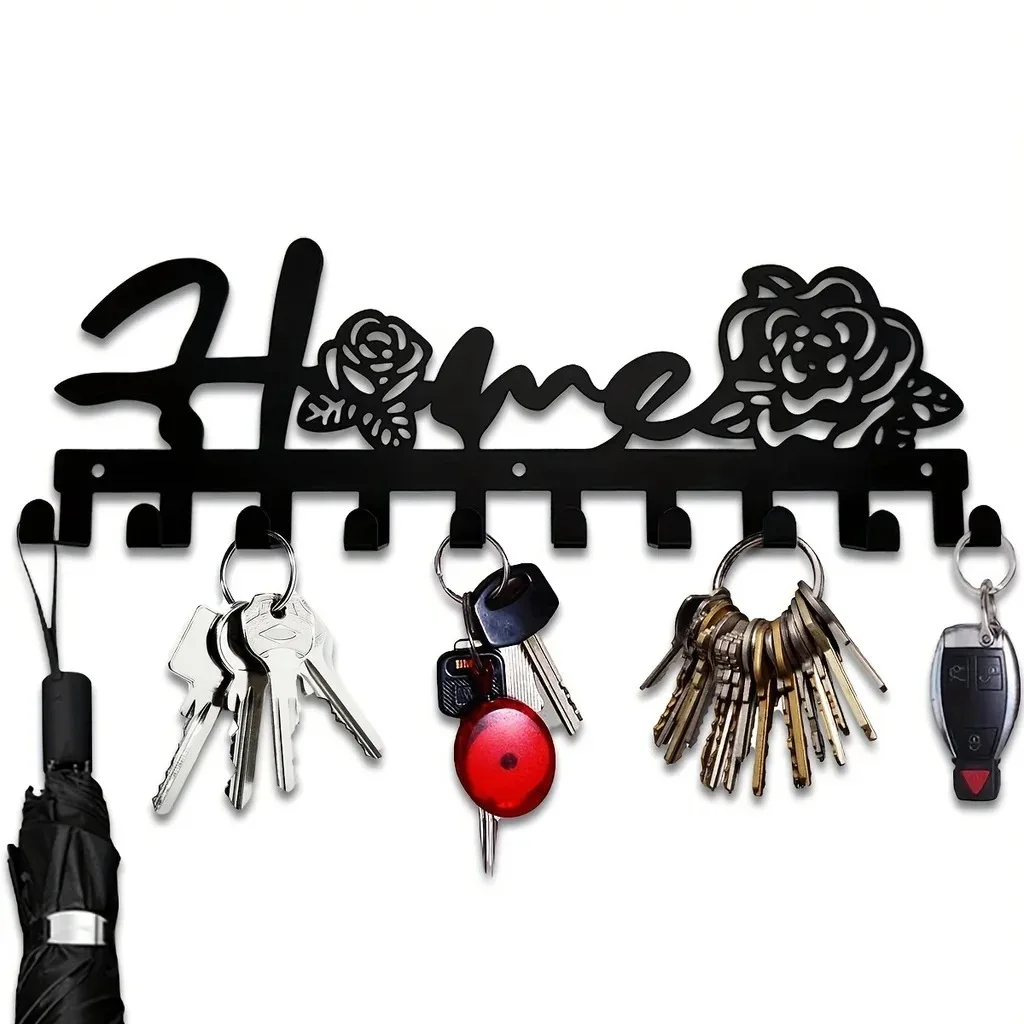 Metal Wall Key Holder Key Holders Hooks Organizer Hanger Rack Metal Key Hook for Wall