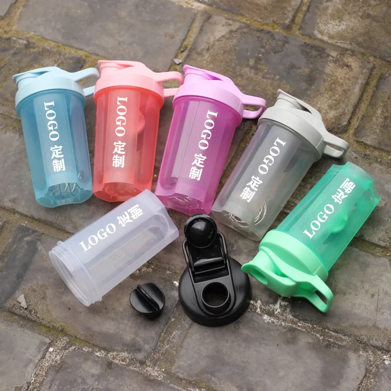 Wholesale Custom Logo 16oz 500ml Fitness Bpa Free Plastic Gym Protein Shaker Bottle Cup for Sports