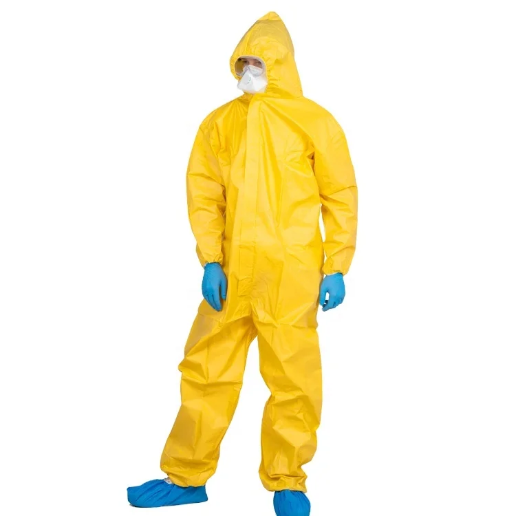 70gsm SMS hood protection  coverall non woven disposable suit coverall