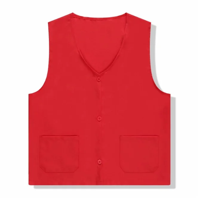 New design comfortable custom logo plus size Customized volunteer vest outdoor work vest red vests