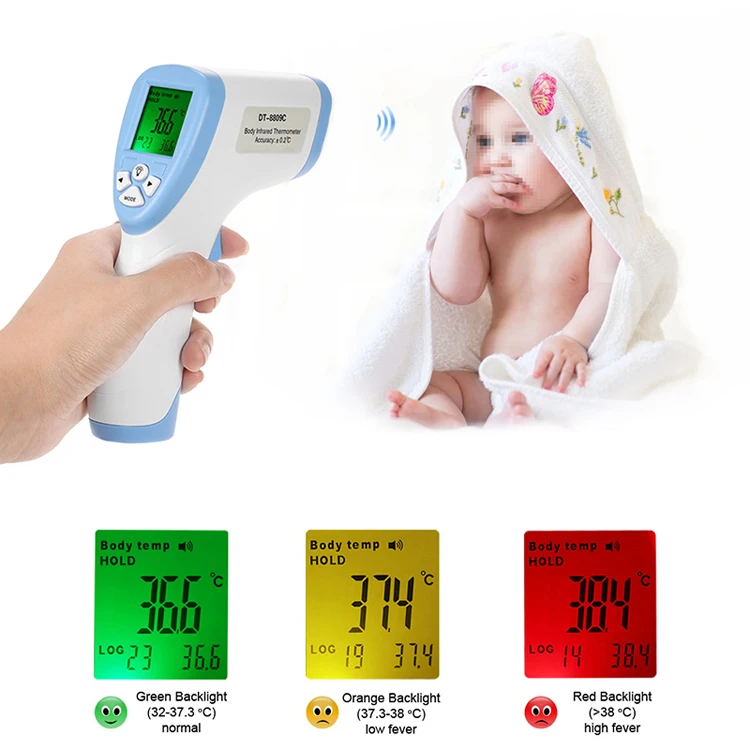 Pacom Gun Non-contact Digital Medical Infrared Thermometers For Babies & Kids
