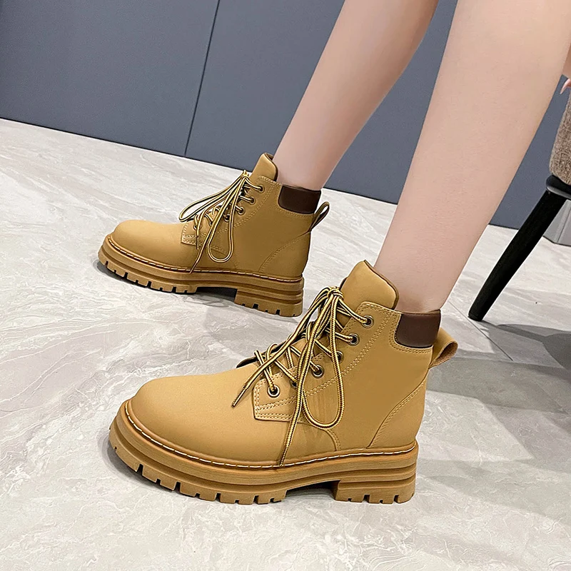 902 England style women thick-soled shoes martin boots ankle boots