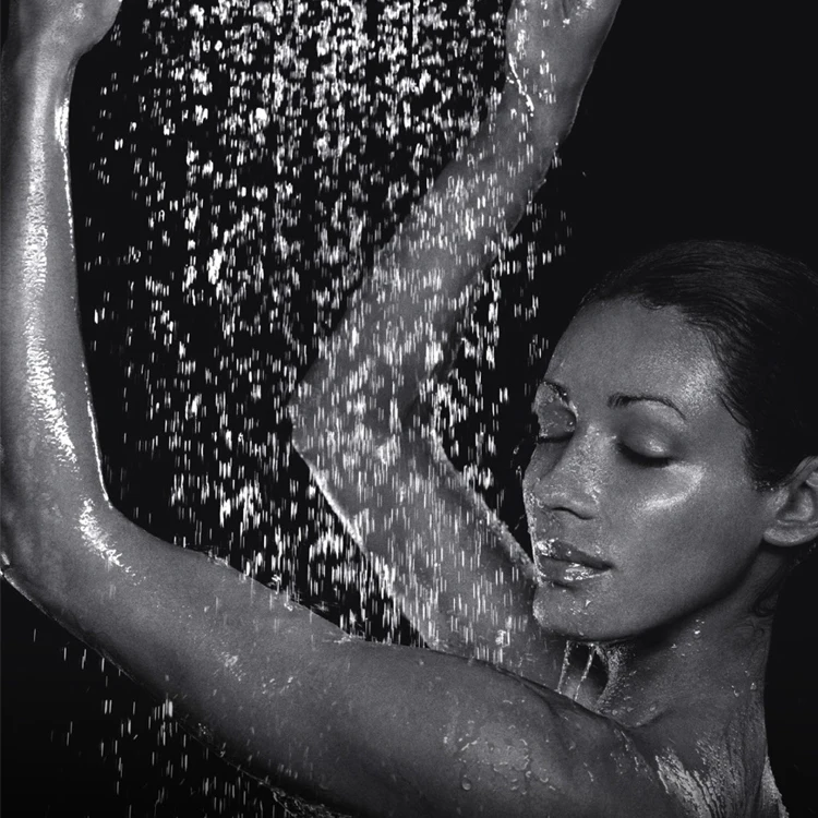 SANIPRO Large Shower Storage Shelf Design Hot Cold Mixer 4 Modes Bathroom Bath Tub Space Aluminum Minimalist Shower Set