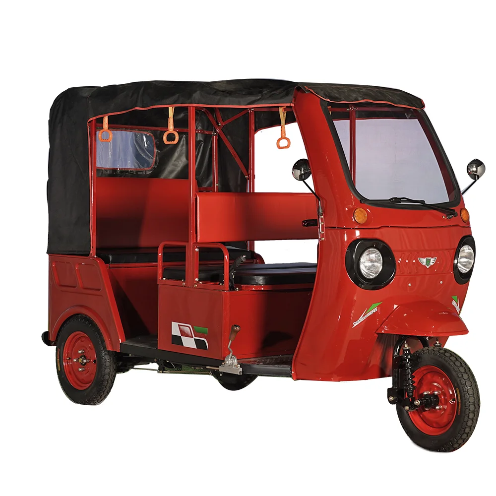 New Bajaj Model 1500W Motor Adult Rickshaw India Tuk Tuk 4 Passengers Taxi 3 Wheel Scooter With Roof Electric Tricycle