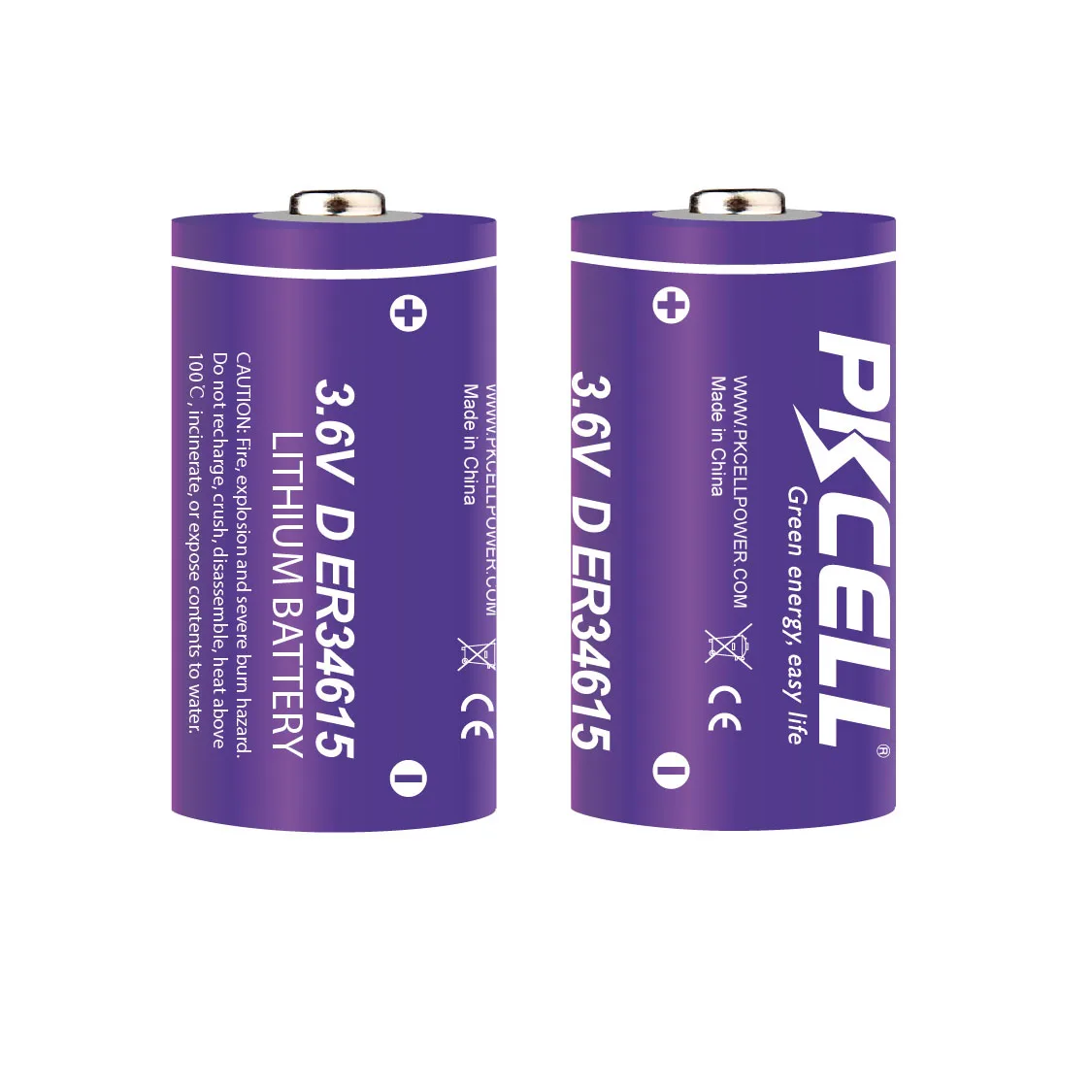 PKCELL Brand High Quality LS33600 ER34615M 3.6V 14Ah Lithium Battery D Size ER34615