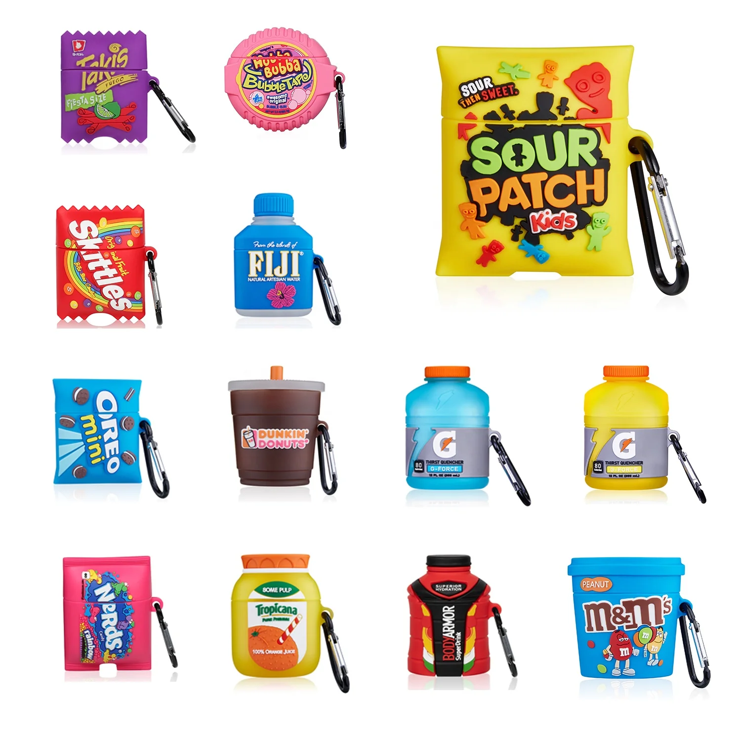 Gemfits for Airpod Case Finder, for Airpods 2 Case Cover,Funny Food Case for Airpods Earphones