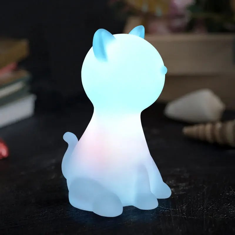 Custom Name Decor Personalized Remote Control RGB LED Cordless Rechargeable Battery Bed Lamp Cat Night Lights for Kids