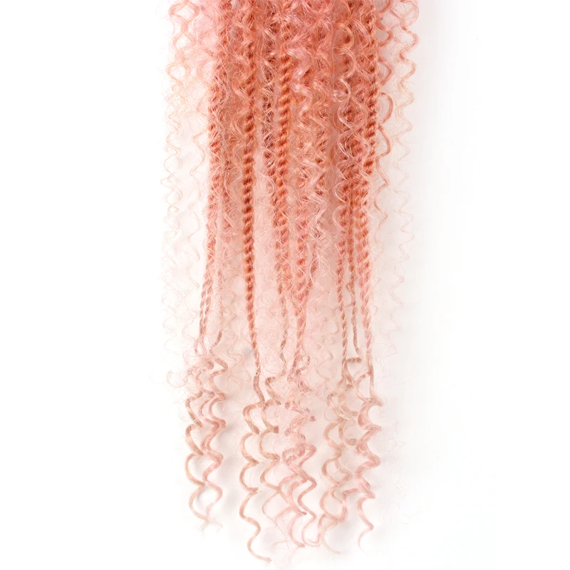 Rebecca Fashion Wholesale 26inch 24Strands 120G Curly Soft Freetress Bohemian Wavy Crochet Hair Goddess Faux Locs