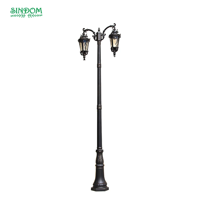 2023 New Design Two Lamps Head Classic Lighting Outdoor Post Light