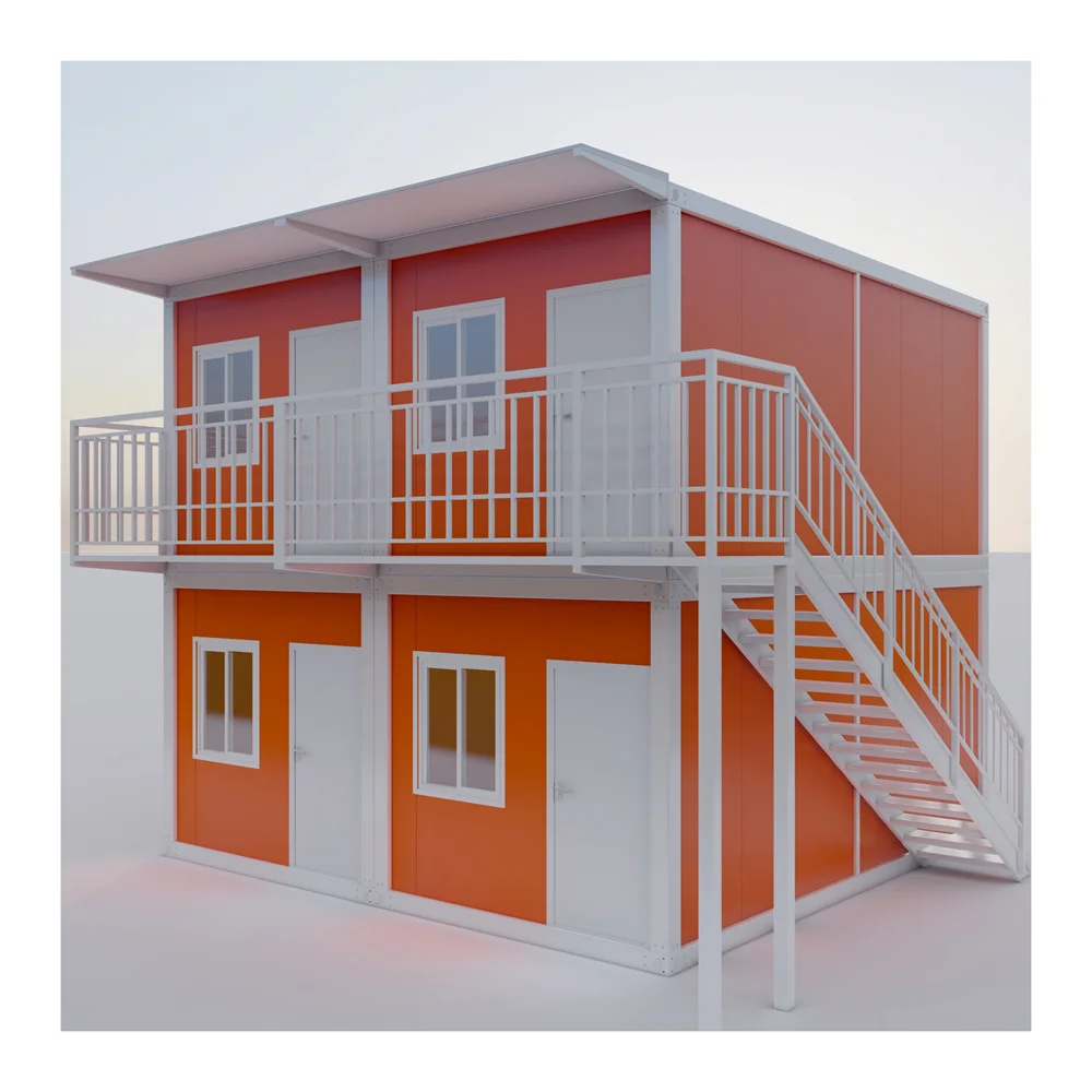 Hot Selling 2 Stories Luxury Fabricated Living Homes Prefabricated Container Prefab Guest House With Bathroom and Kitchen