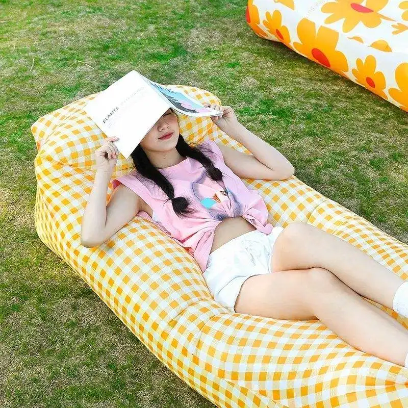 Relax Lounge Portable Outdoor Beach Air Bed Sleeping Inflatable Sofa for Camping