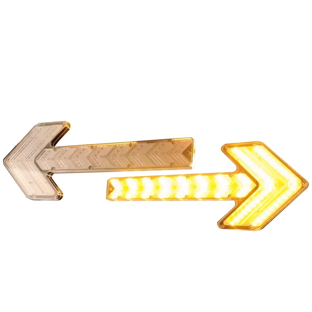 High Quality R65 Amber Color Wireless Control Led Flashing Directional Warning Traffic Light Truck Led Arrow Rear Tail Lights