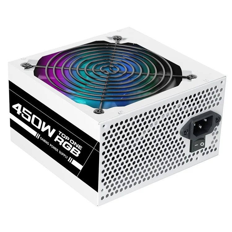 Блок питания SMD для компьютера, блок питания 12 см, RGB-вентилятор 450 Вт, игровые блоки питания