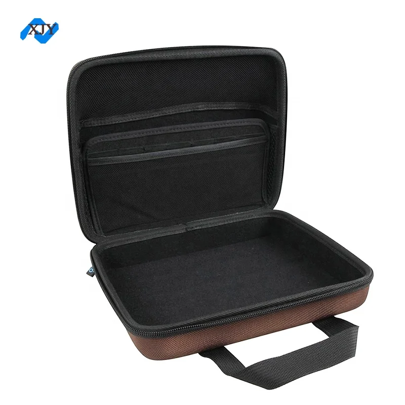 Brown Square Portable Dual Handles EVA Material Rugged Tool Case Customizable OEM & ODM Polyester Soft Surface